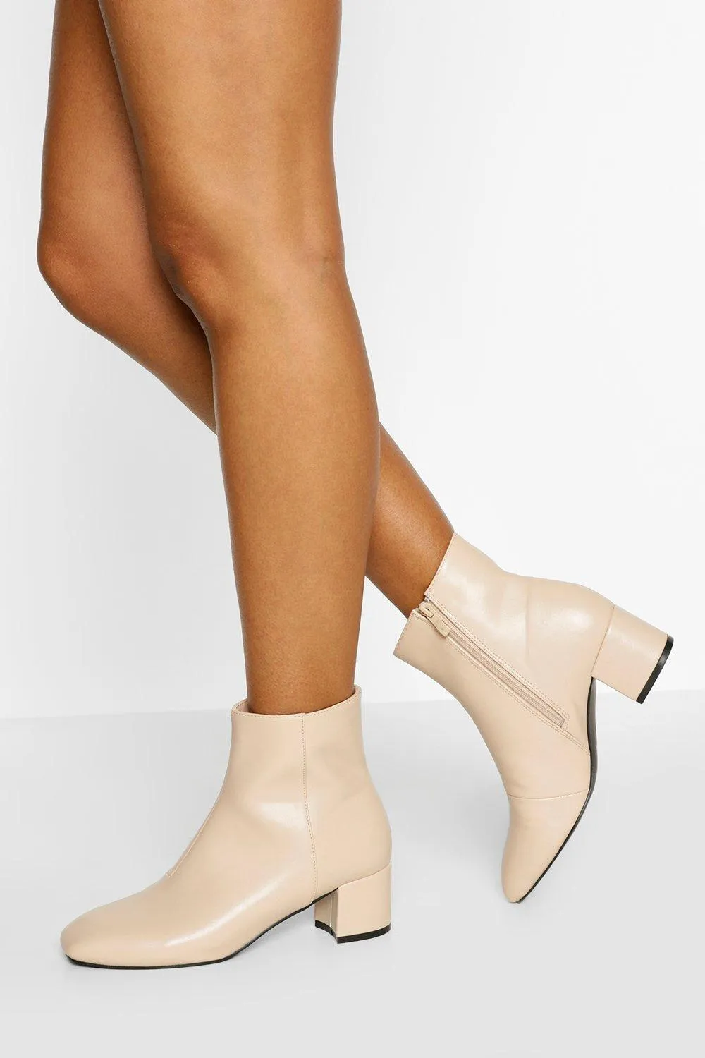 Low Block Heel Shoe Boot