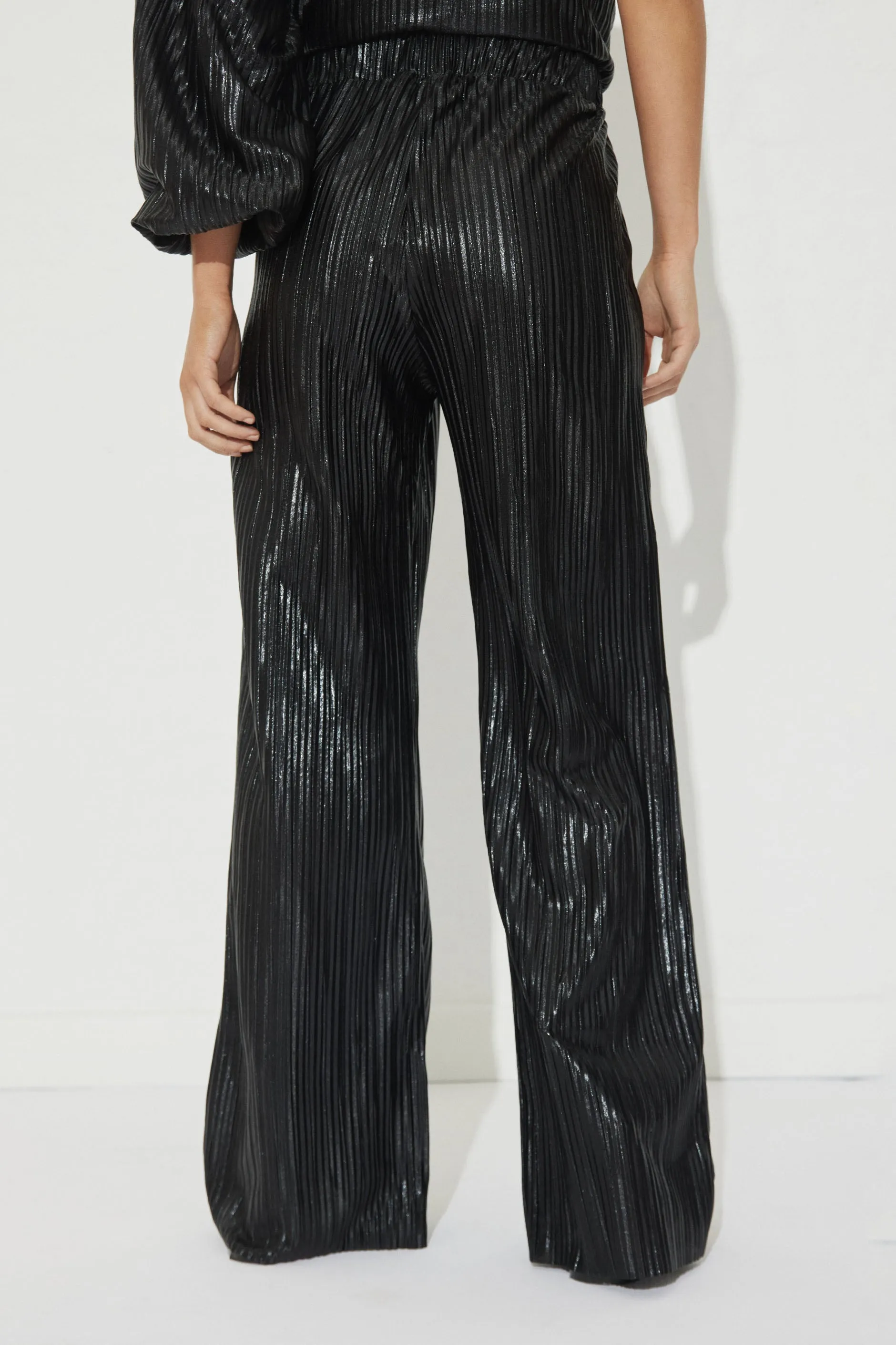 Madi Plisse Wide Leg Pant