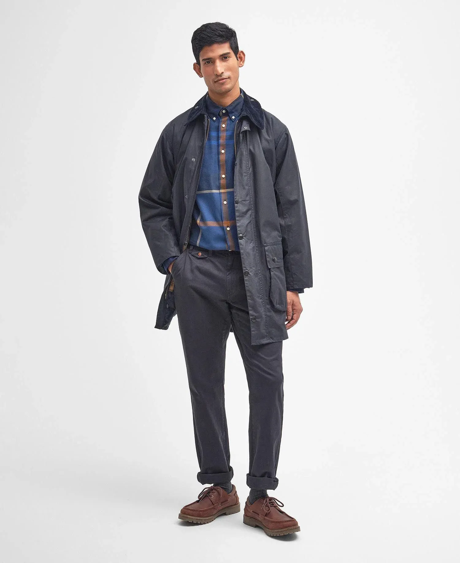 Men's Border Wax Jacket Navy