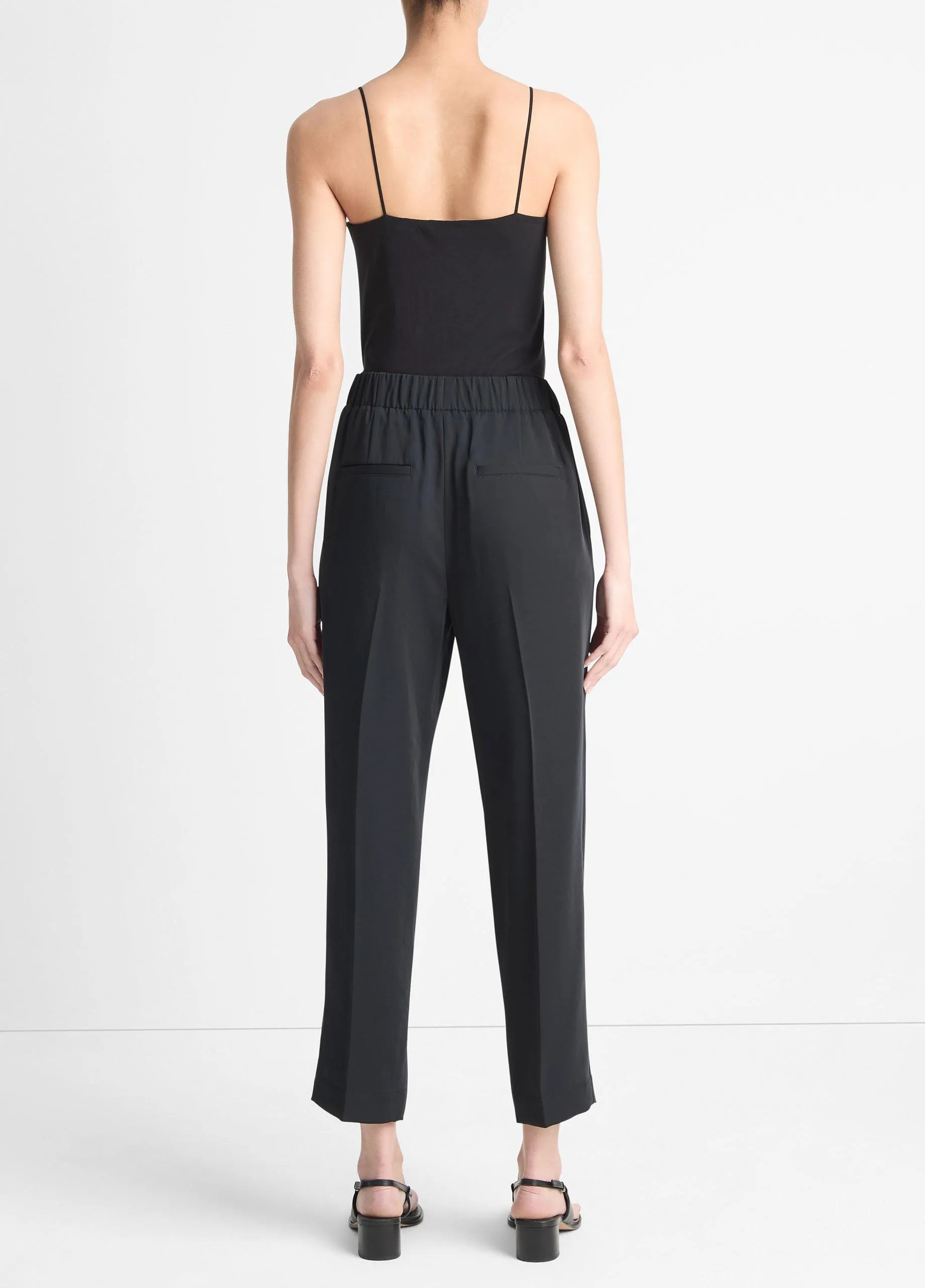 Mid-Rise Tapered Pull-On Pant