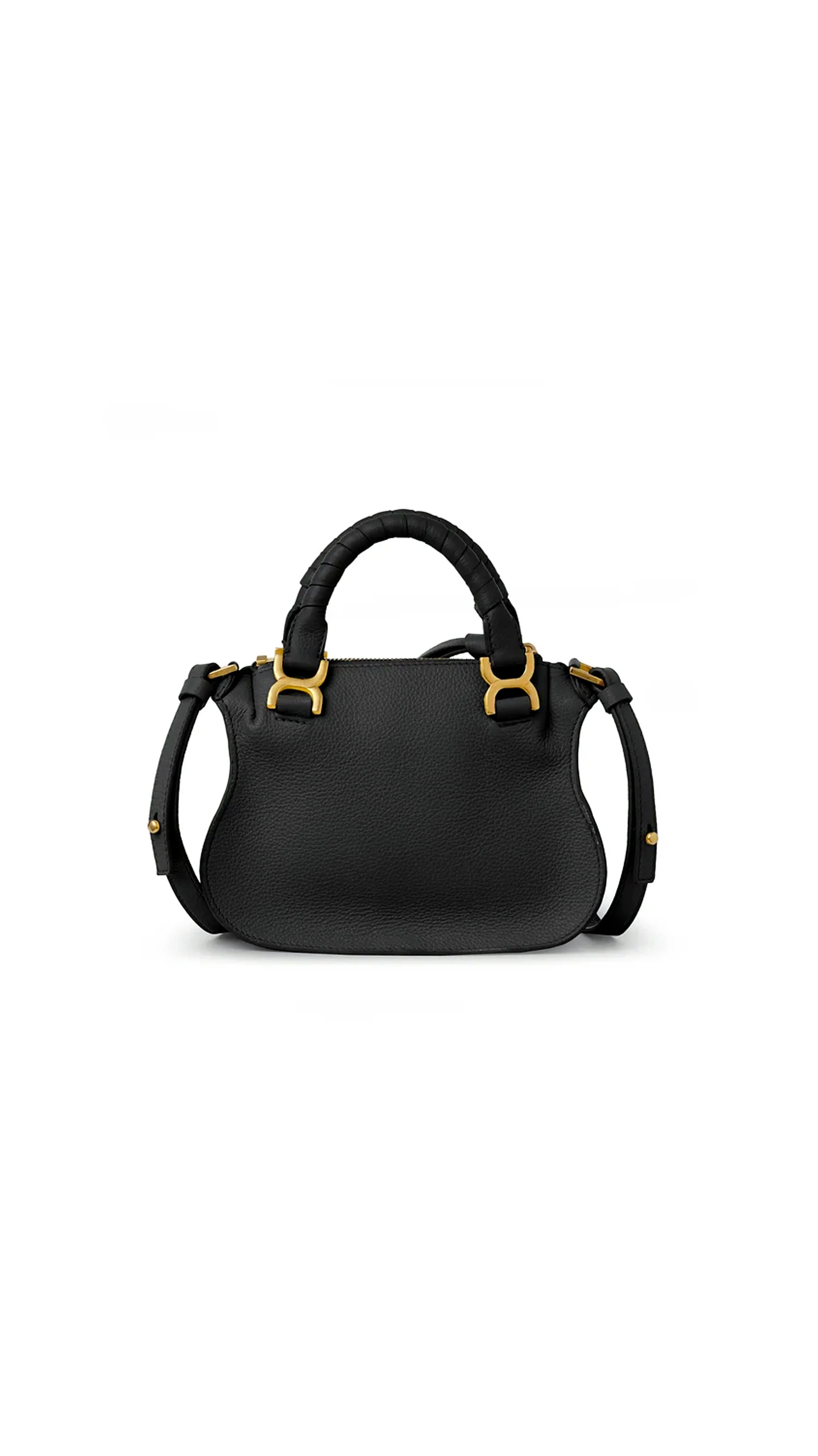 Mini Marcie Bag In Grained Leather - Black