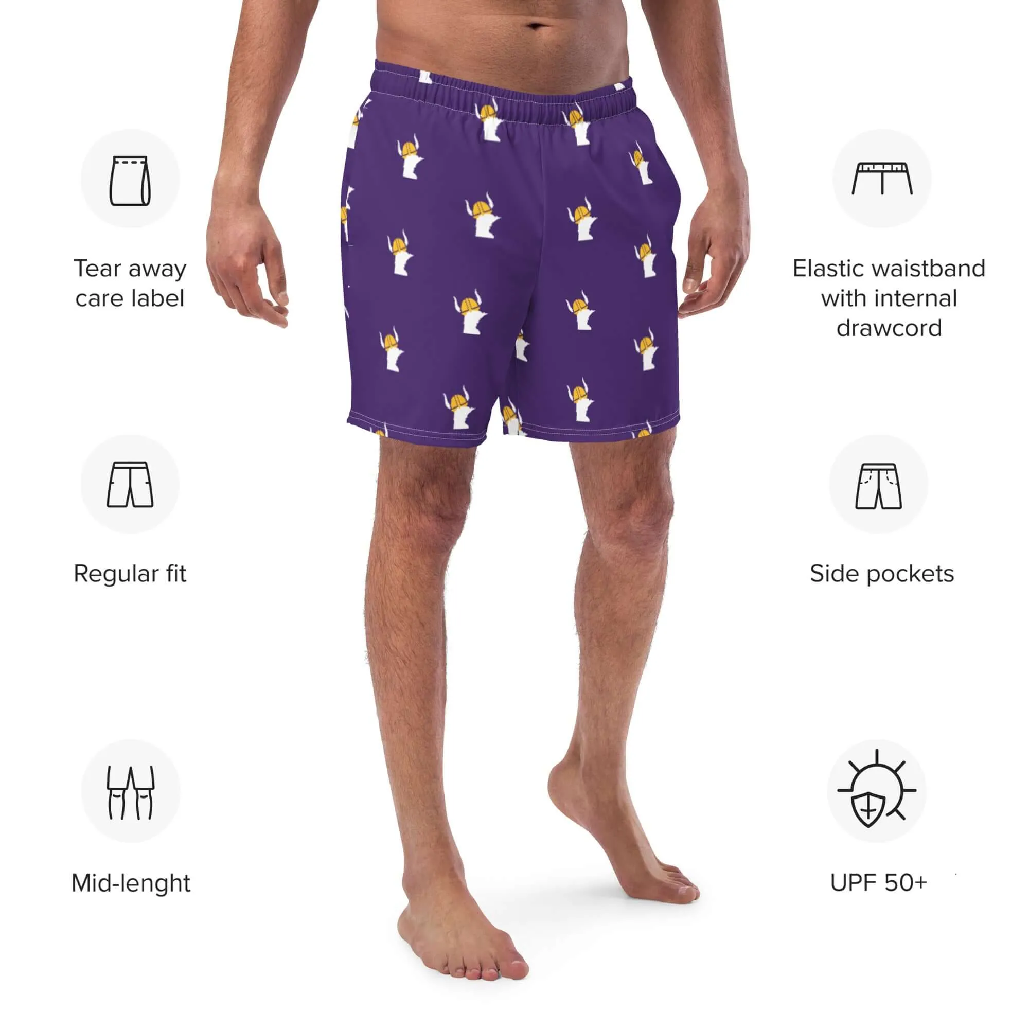 Minnesota Vikings Skol Football Men's Swim Trunks