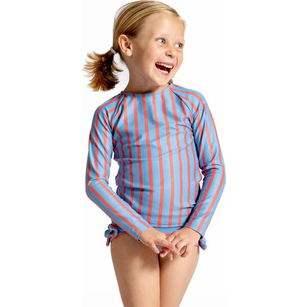 Minnow Girls Maritime Stripe Rashguard Set