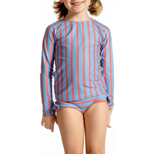 Minnow Girls Maritime Stripe Rashguard Set