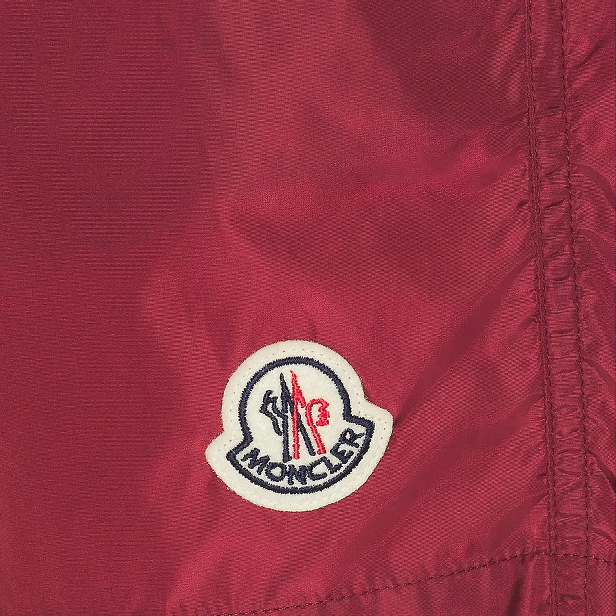 Moncler Burgundy Swim Shorts