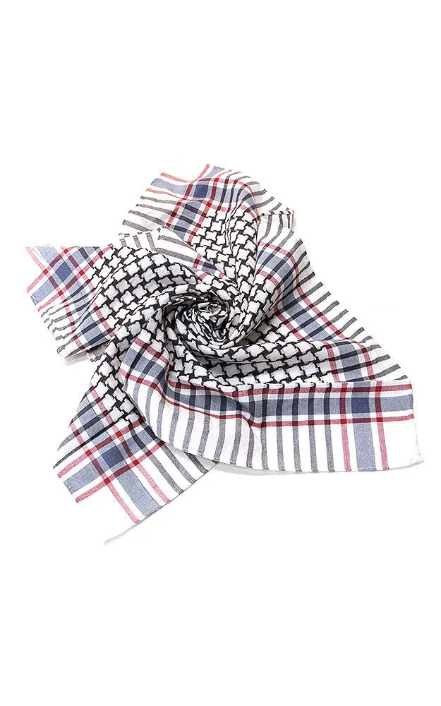 MSF1394 Ivory Houndstooth Bandanna Scarf