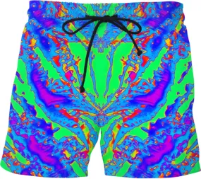 Neon Atomic Butterfly Swim Shorts