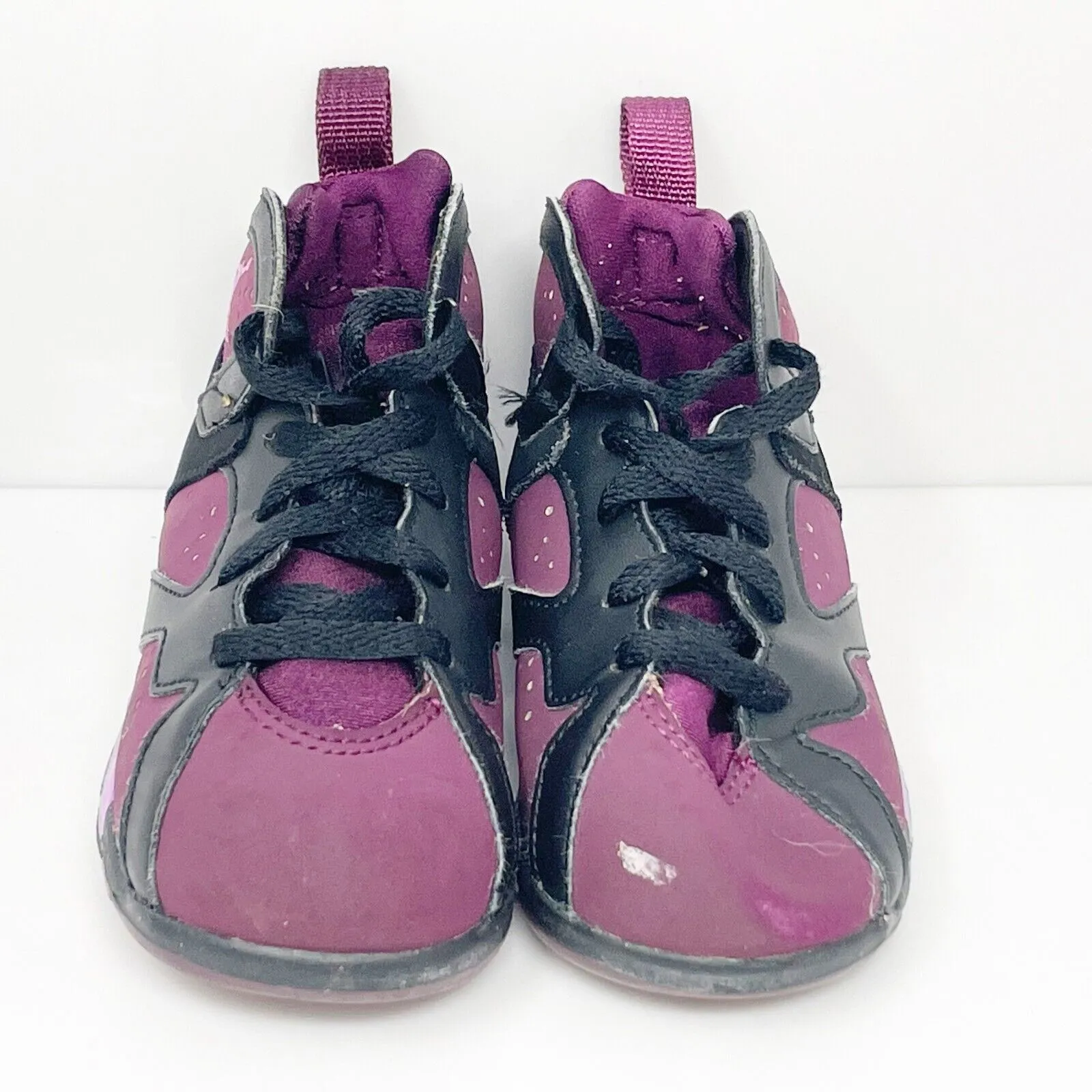 Nike Boys Air Jordan 7 705418-009 Purple Basketball Shoes Sneaker Size 7C