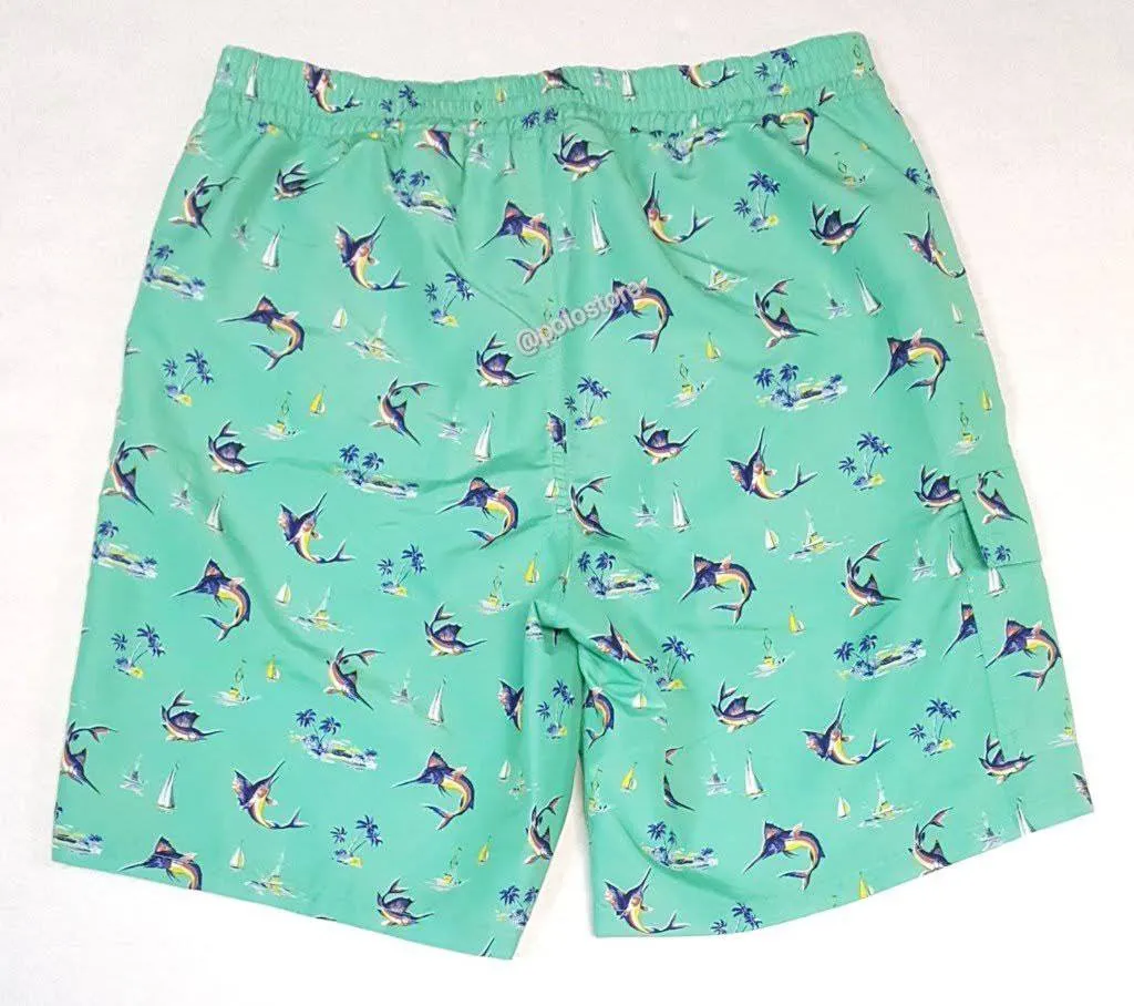 Nwt Polo Ralph Lauren Swordfish Allover Print Swim Trunks