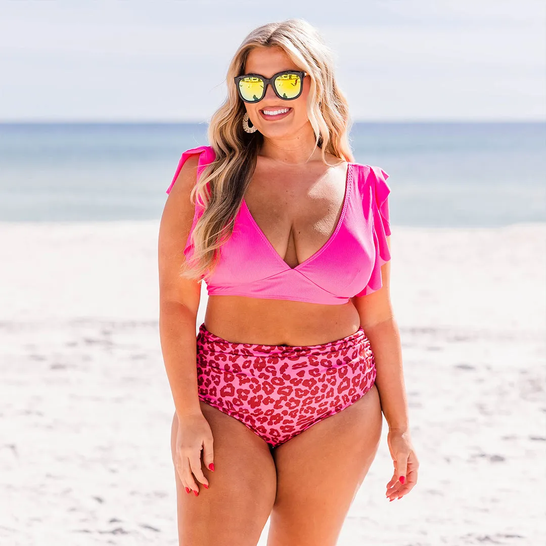 Obsessed With Me Swim Top, Neon Pink