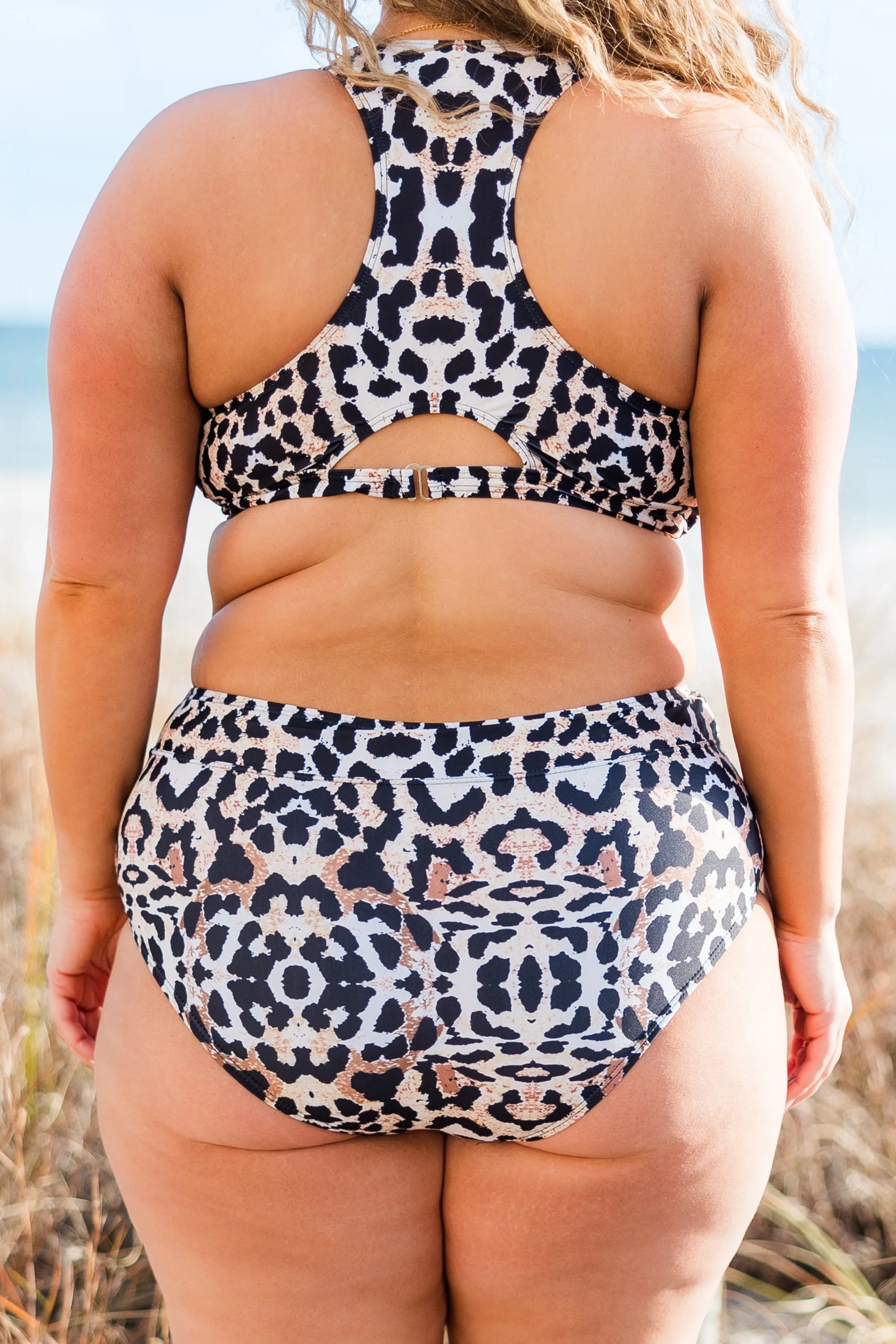 Oceans Of Love Swim Top, Leopard