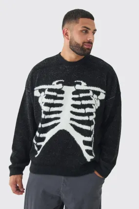 Plus Rib Cage Oversized Knitted Sweater