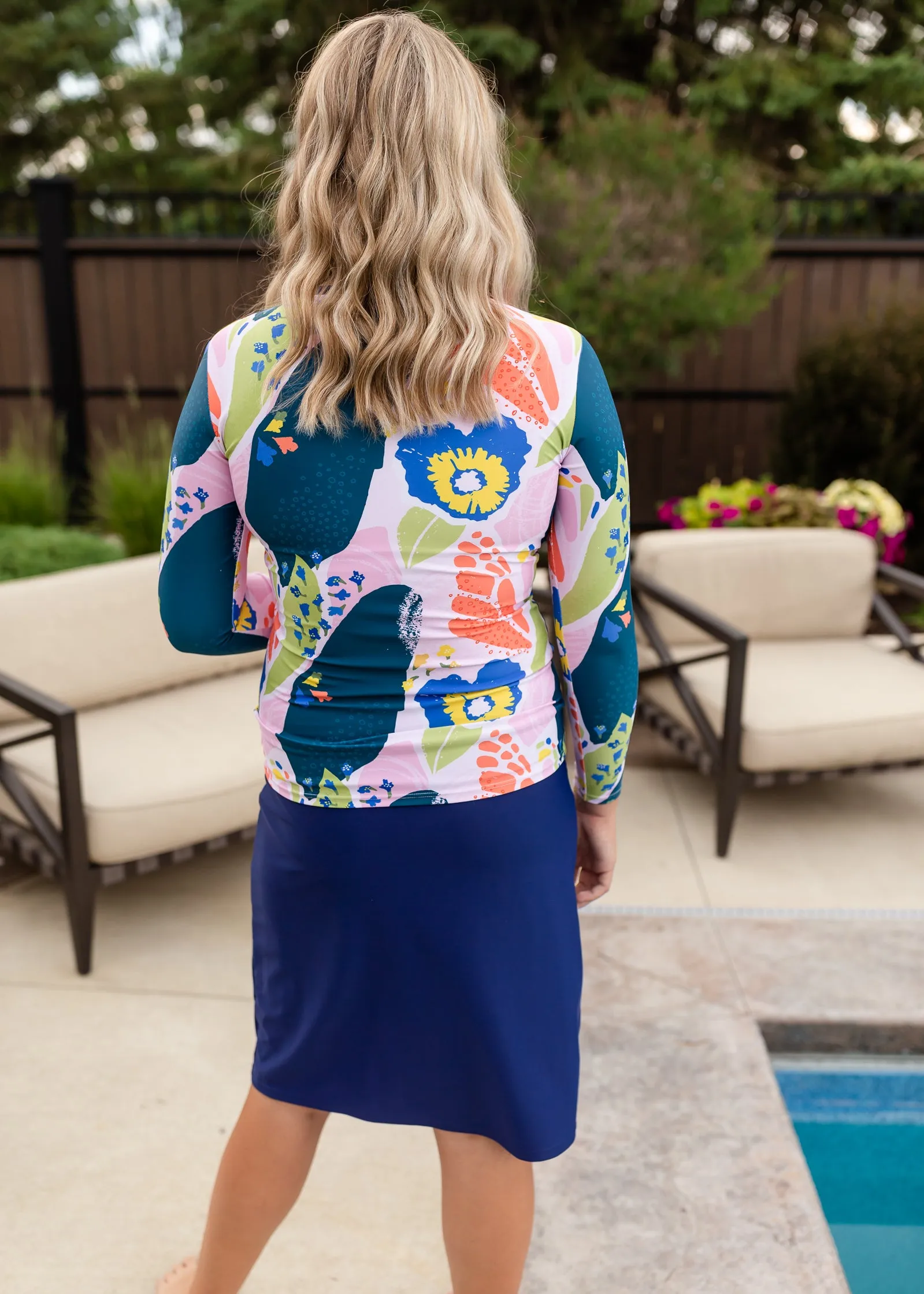 Poppy Long Sleeve Floral Rashguard - FINAL SALE