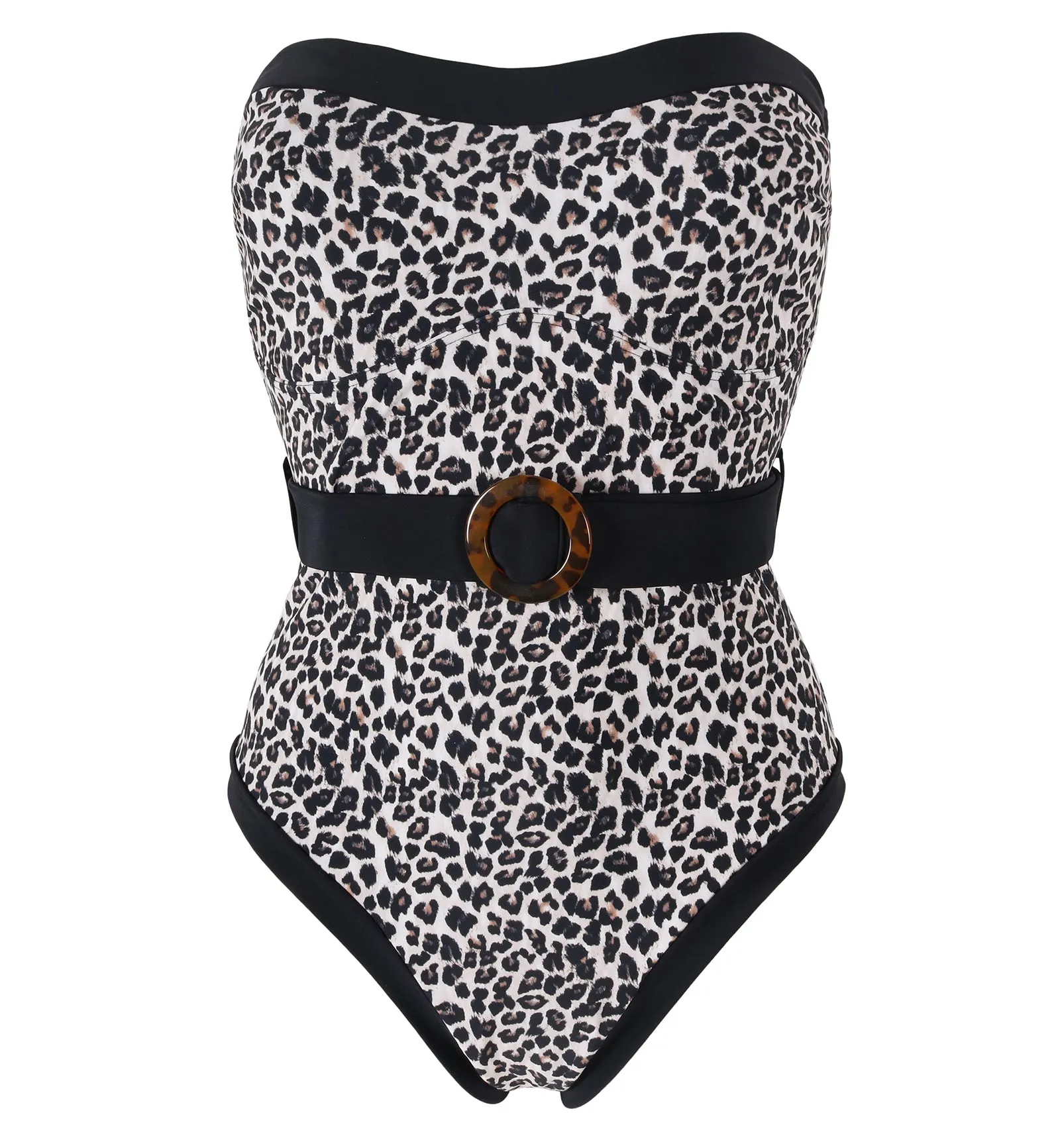 Pour Moi Removable Straps Belted Control Swimsuit (PM1414) - Leopard