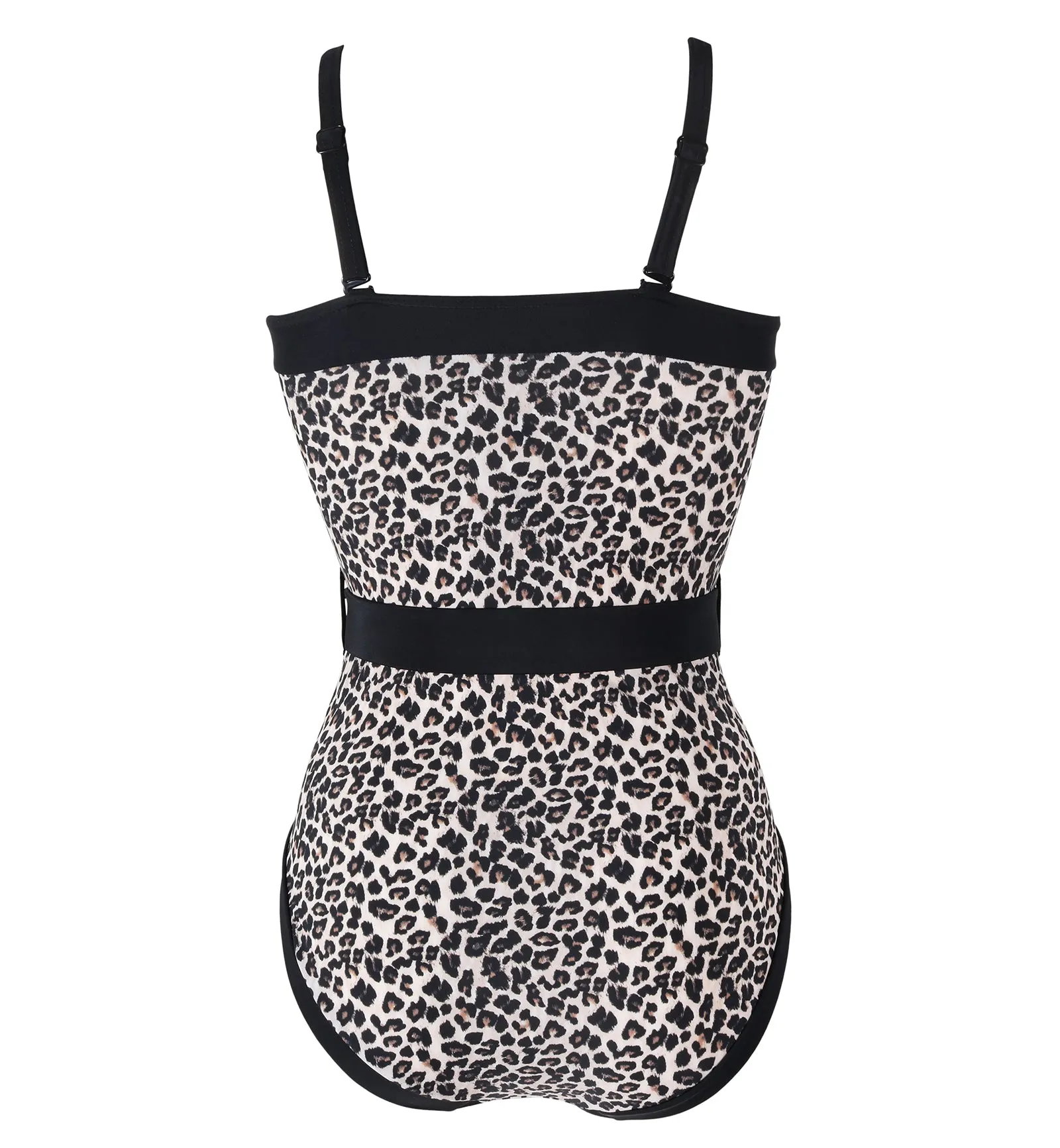 Pour Moi Removable Straps Belted Control Swimsuit (PM1414) - Leopard