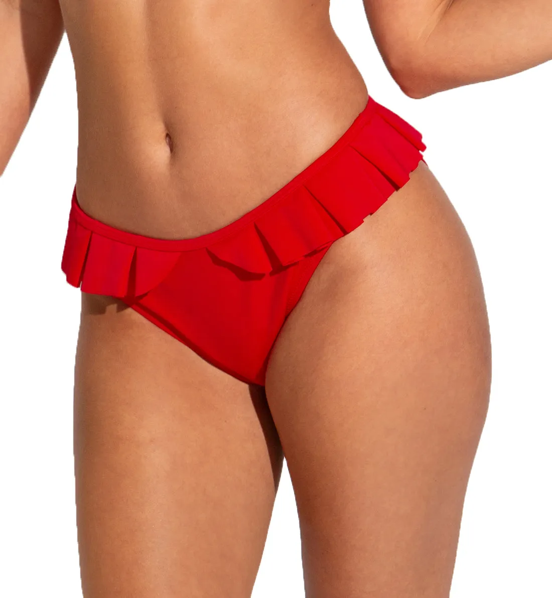 Pour Moi Space Frill Swim Brief (36048) - Red