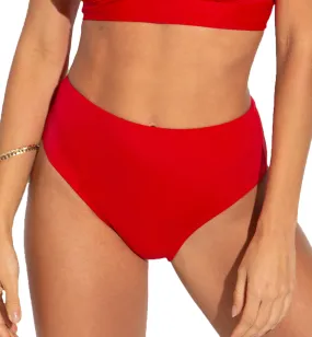 Pour Moi Space High Leg High Waist Control Swim Brief (36046) - Red