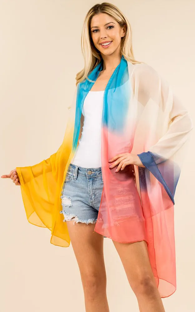 PP3359 Tie Dyed Printed Oblong Salon Scarf