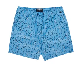 Psycho Bunny Damon All Over Print Men's Swim Trunks