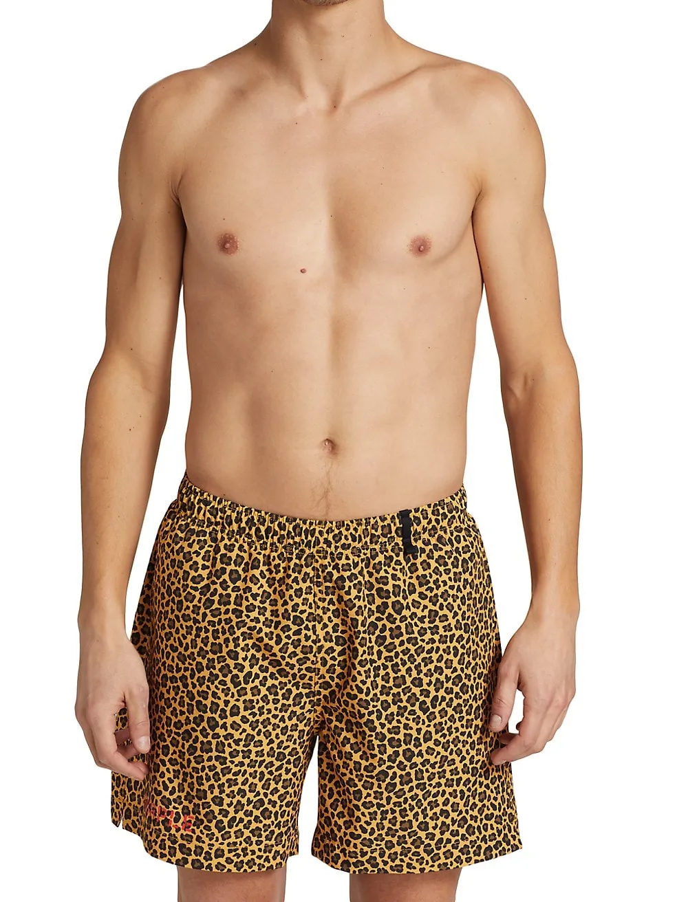 PURPLE - BROWN LEOPARD SWIM SHORTS