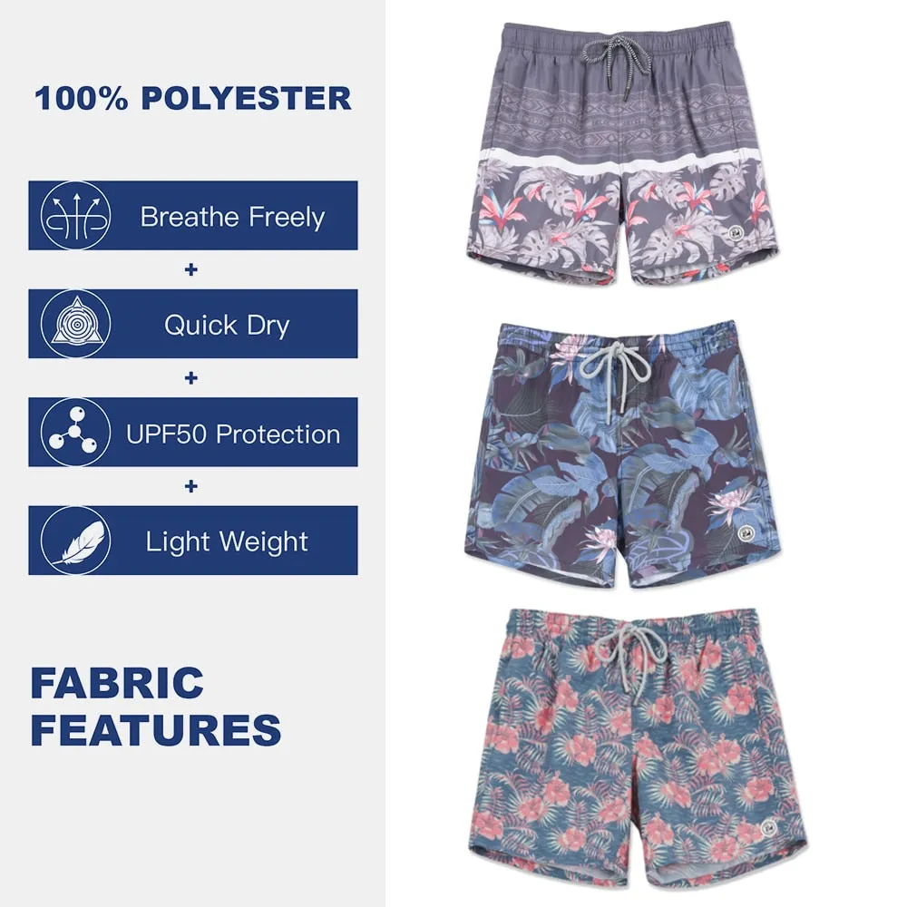 Quick-drying pattern Swim Trunks