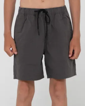 Rusty Manila Folder Elastic Short Boys - COAL