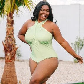 Sandy Beach Swimsuit, Shimmer Green