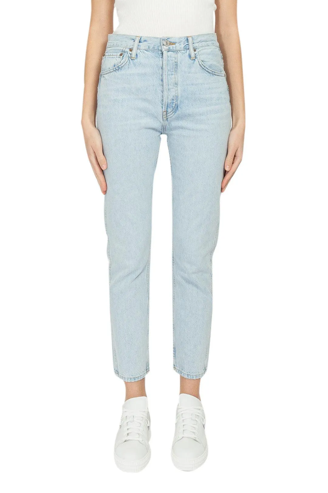 Straight cotton denim jeans