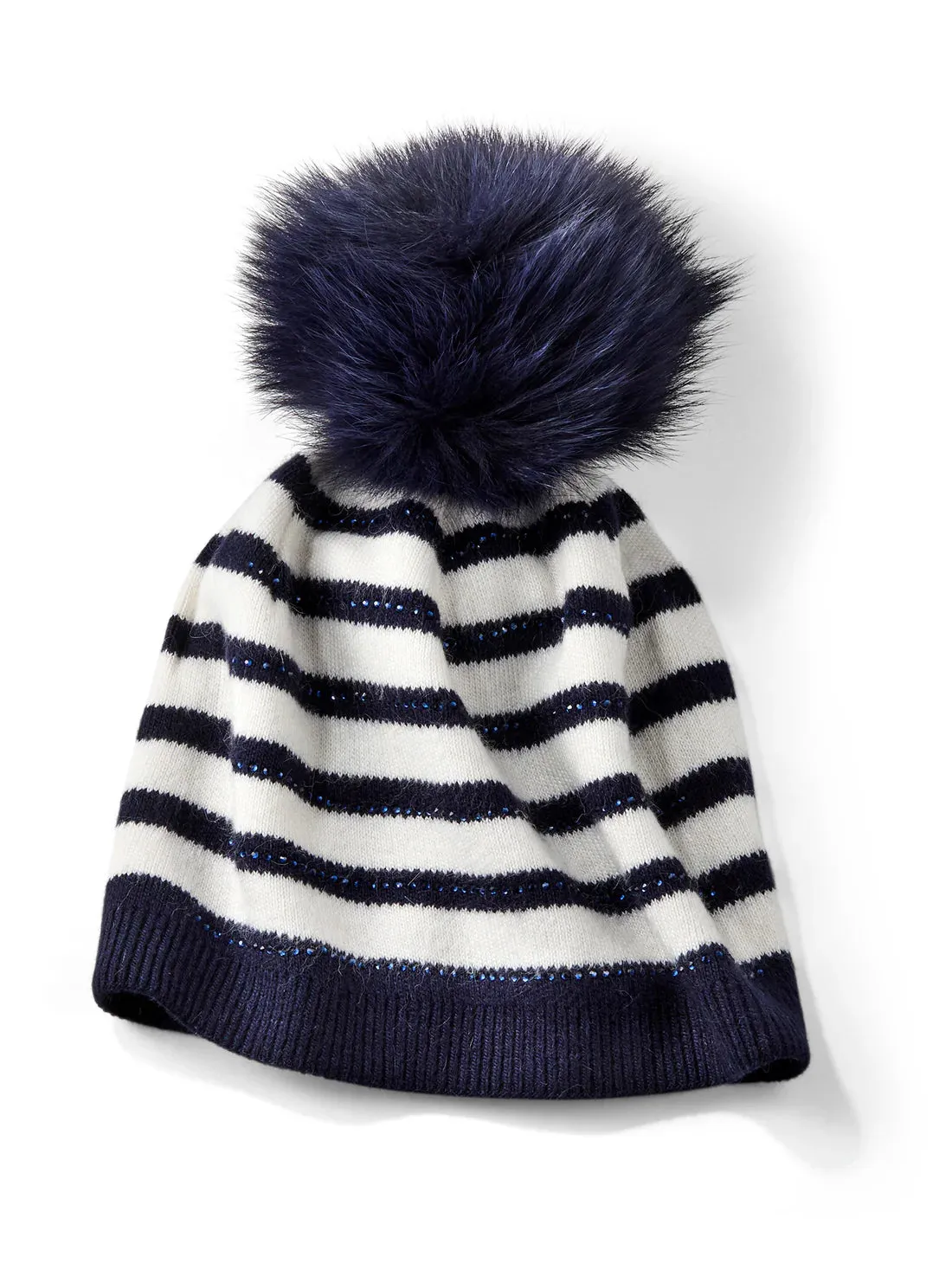 Stripe Pom Knit Hat