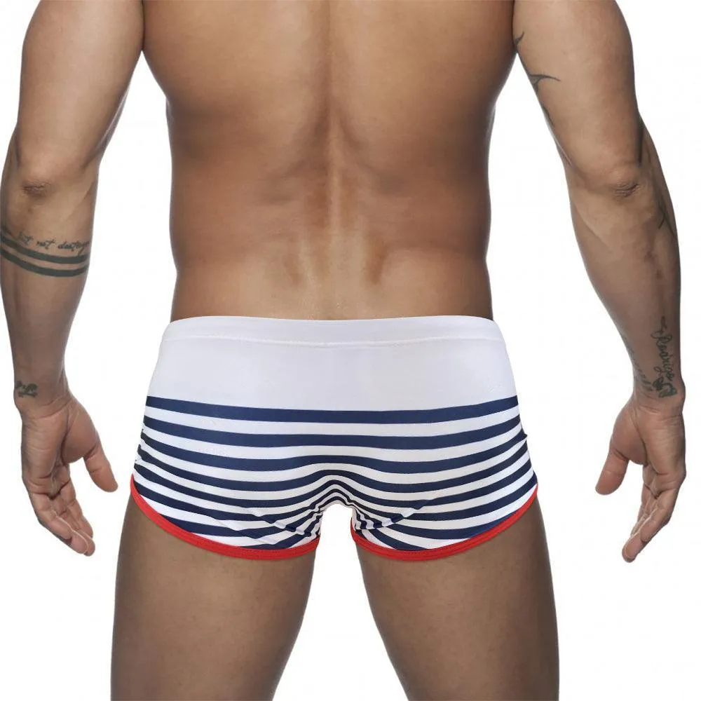 Striped Swim Trunks For Men