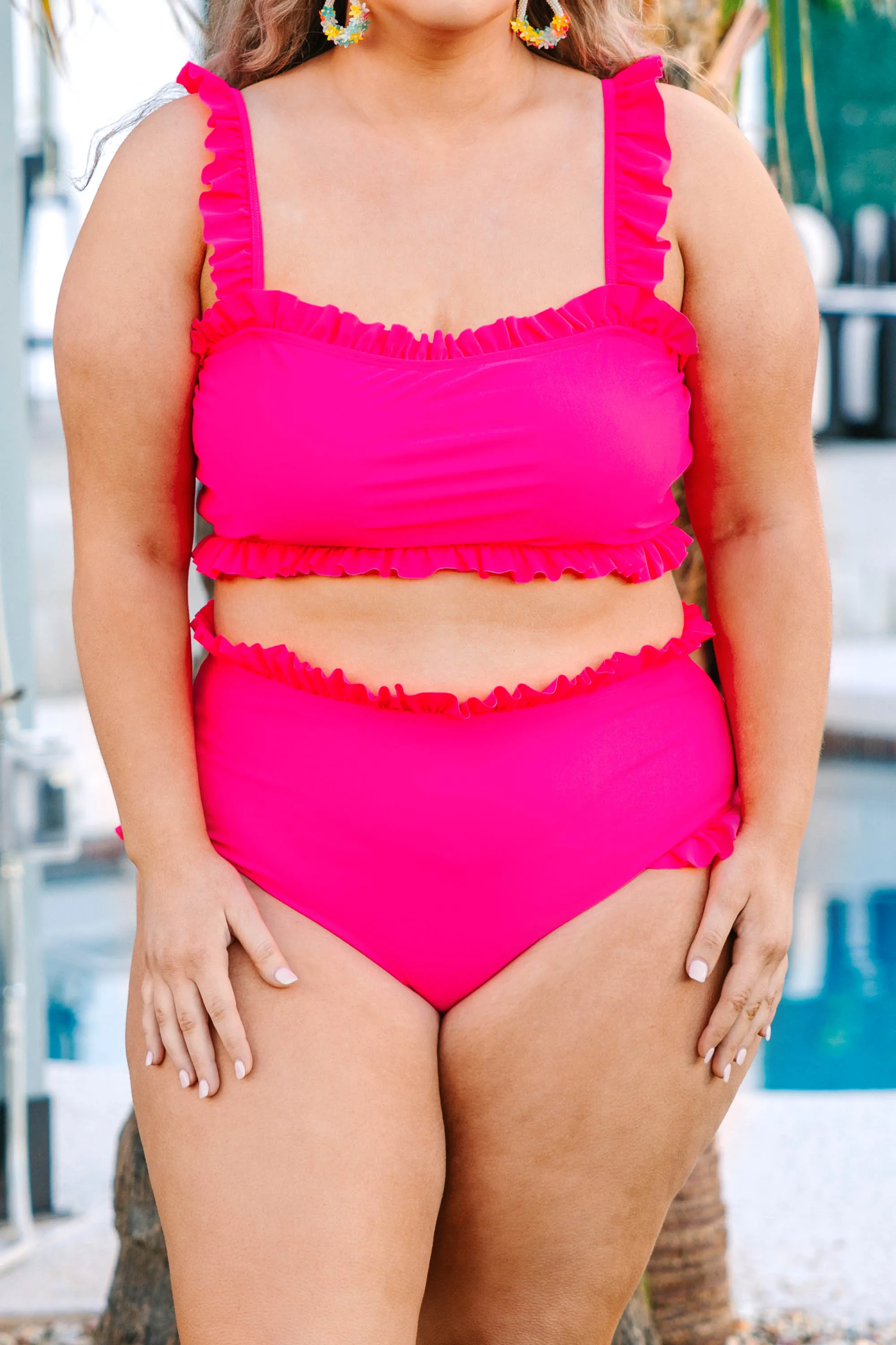 Summertime And Sunshine Swim Top, Pink