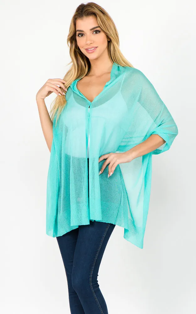 SV8631 Sheer Multi Way Poncho