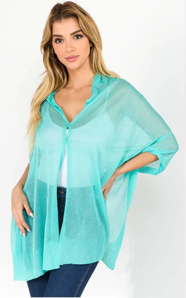 SV8631 Sheer Multi Way Poncho