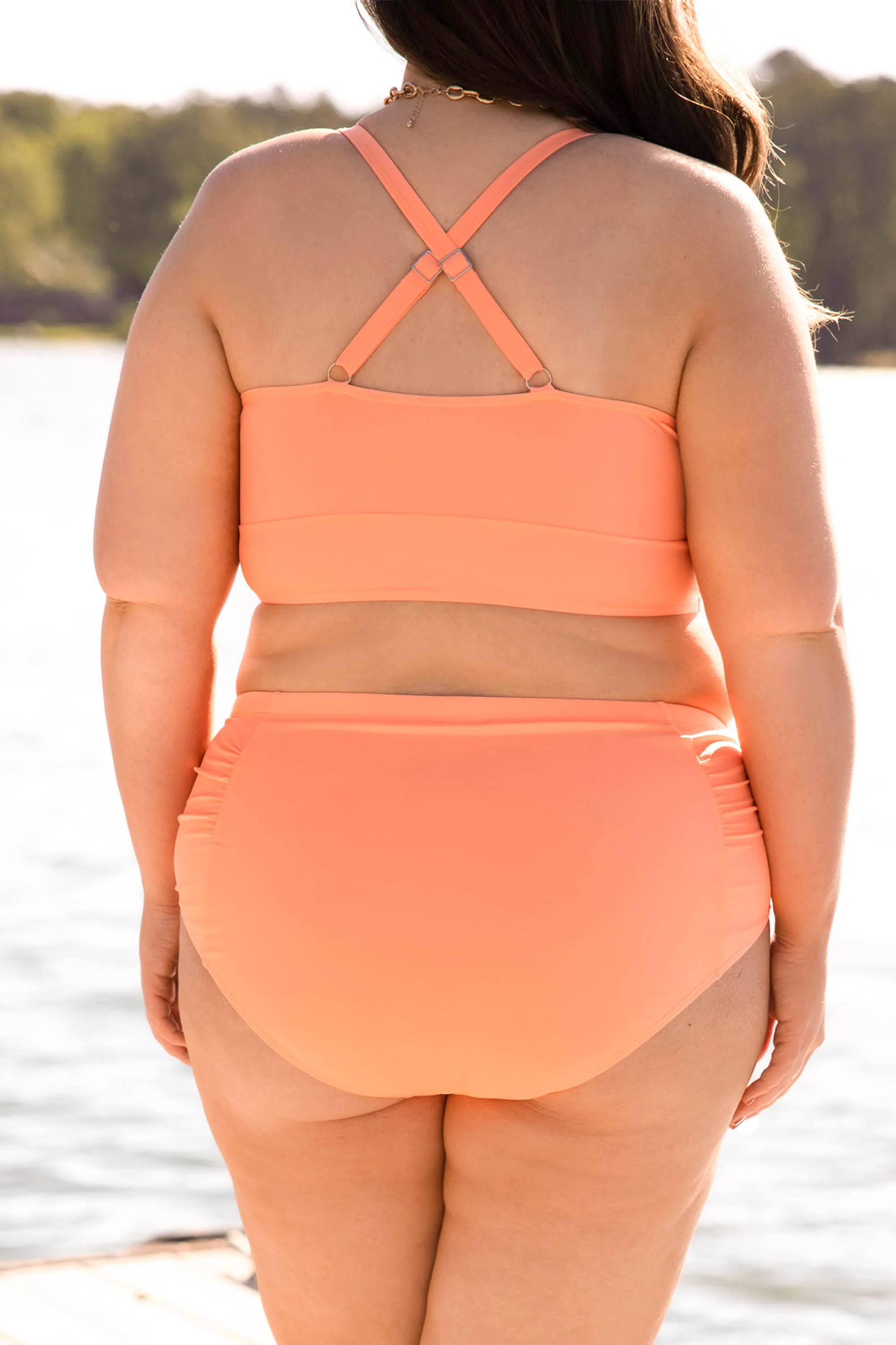 Swimming At Sunset Swim Bottoms, Orange