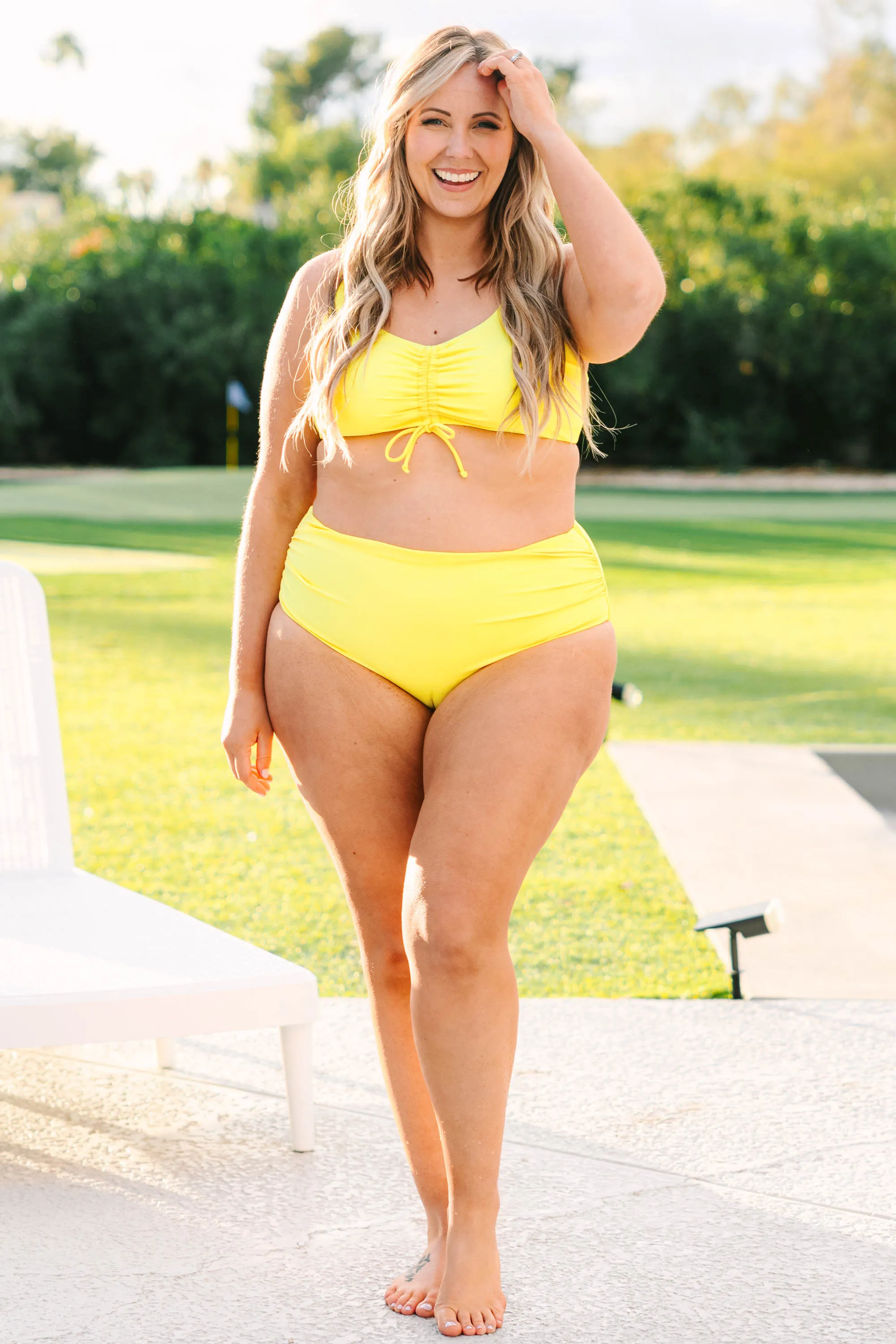 Talk To The Sand Swim Top, Yellow