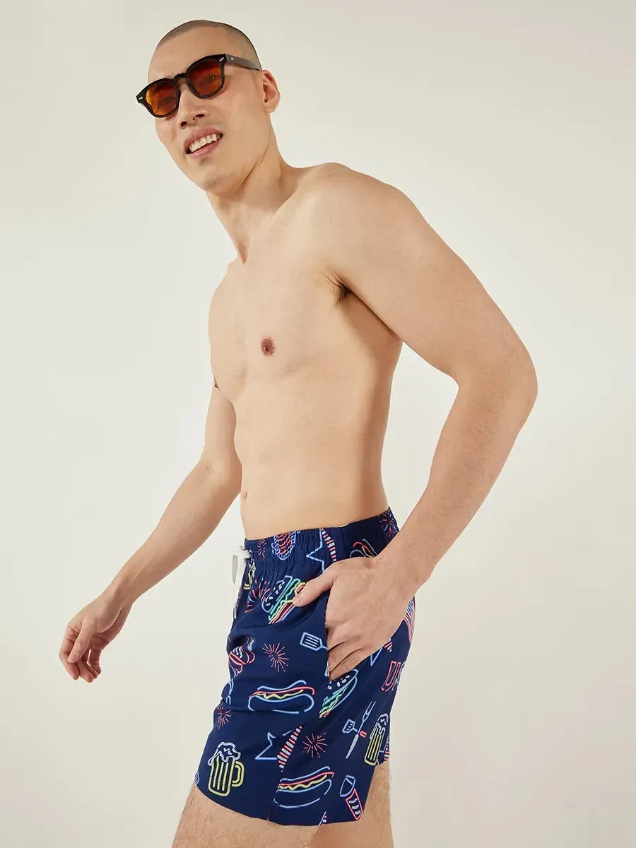 The Patriotic Lights- 5.5 Classic Swim Trunks