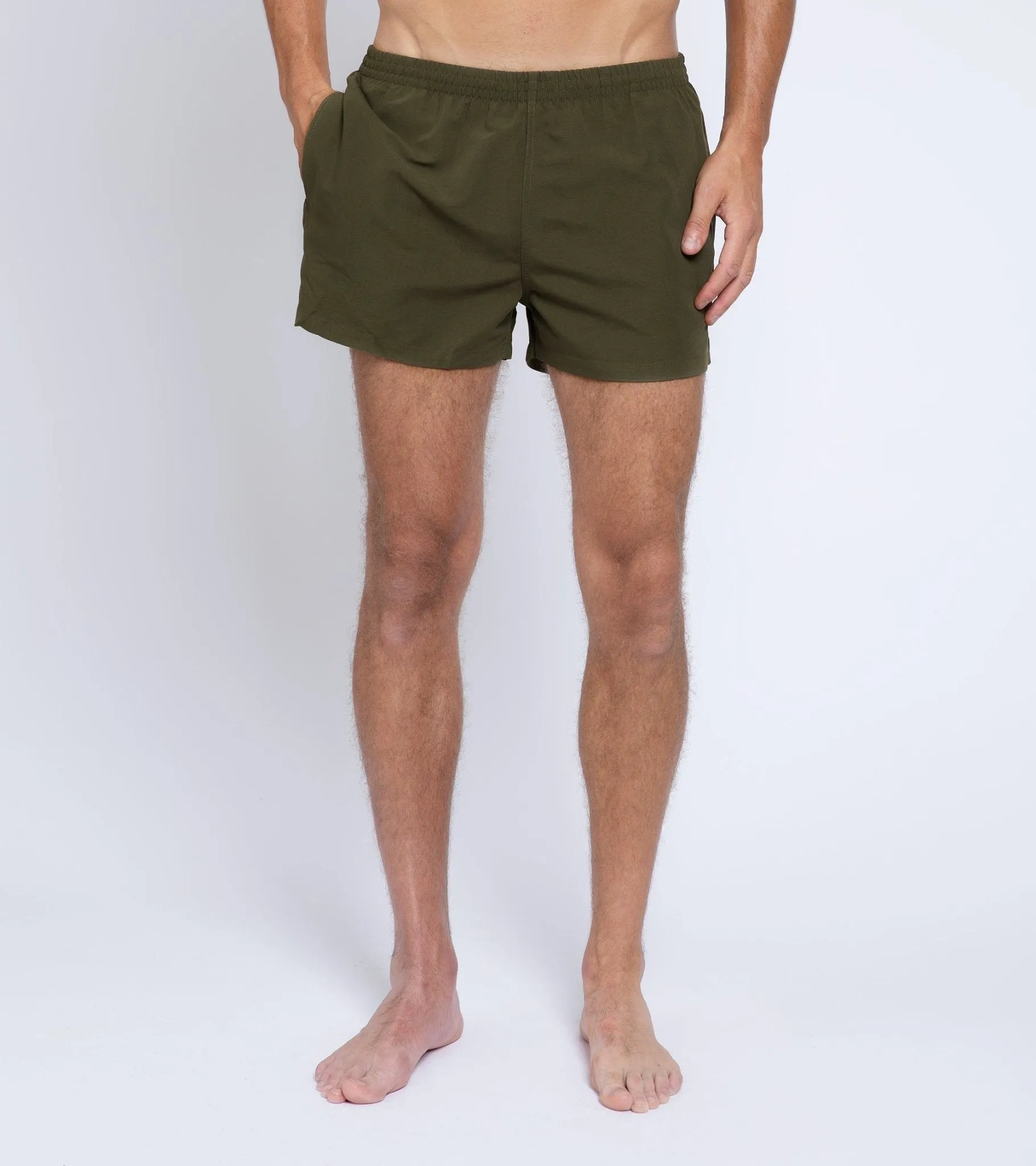 Timo Prep Nylon Swim Shorts: Olive