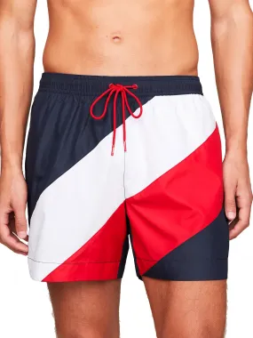 Tommy Hilfiger Mens Diagonal Stripe Swim Shorts