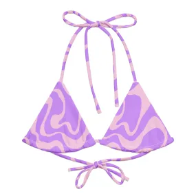 TRIANGLE STRING BIKINI TOP ECO - PURPLE SWIRLSA