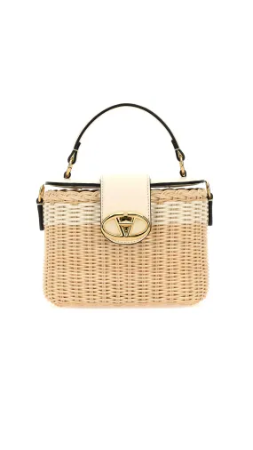 Valentino VLogo Signature Makeup Case Bag  - Raffia