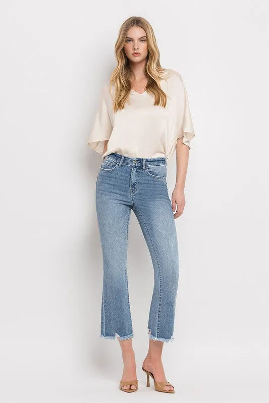 Vervet High Rise Crop Flare Jeans