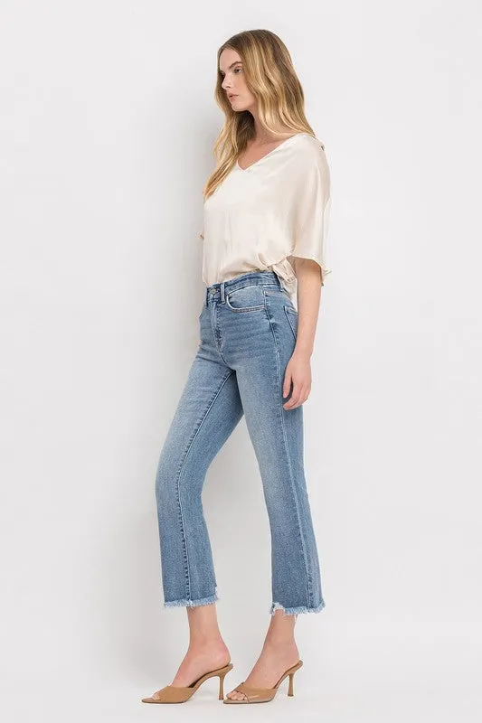 Vervet High Rise Crop Flare Jeans