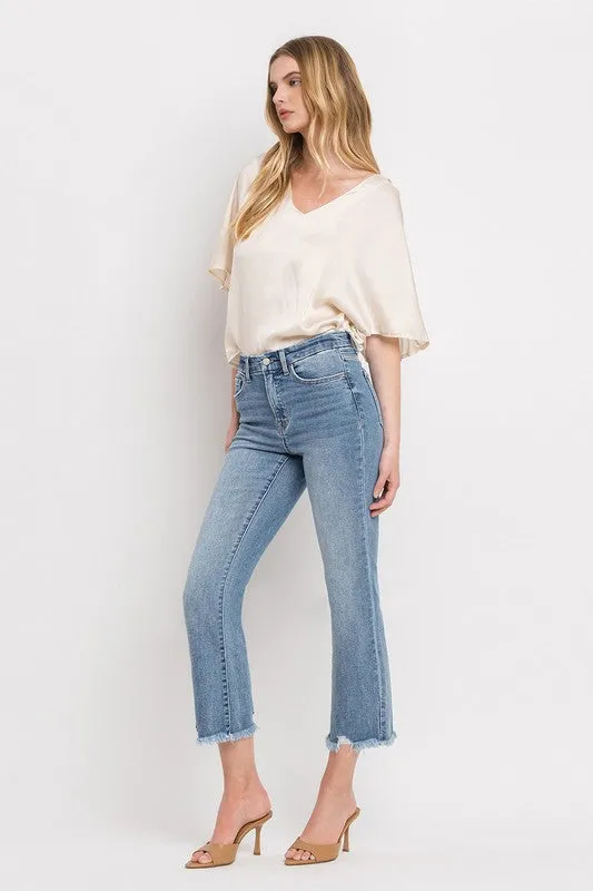 Vervet High Rise Crop Flare Jeans