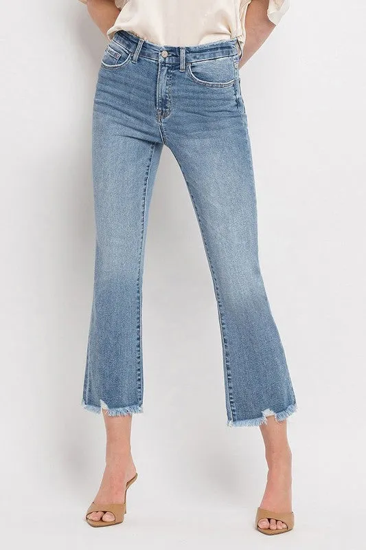 Vervet High Rise Crop Flare Jeans