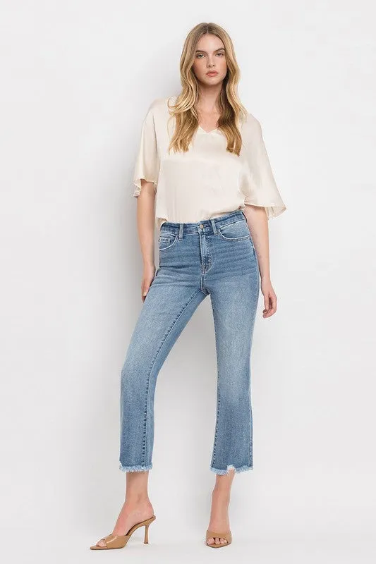 Vervet High Rise Crop Flare Jeans