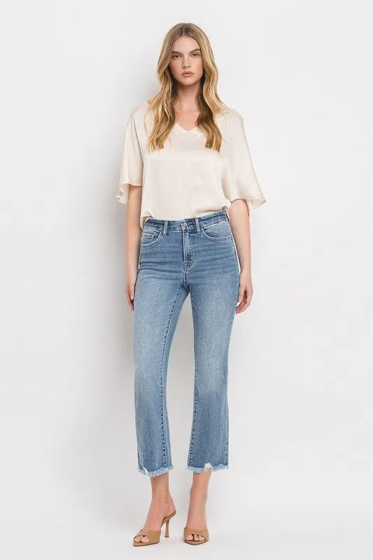 Vervet High Rise Crop Flare Jeans