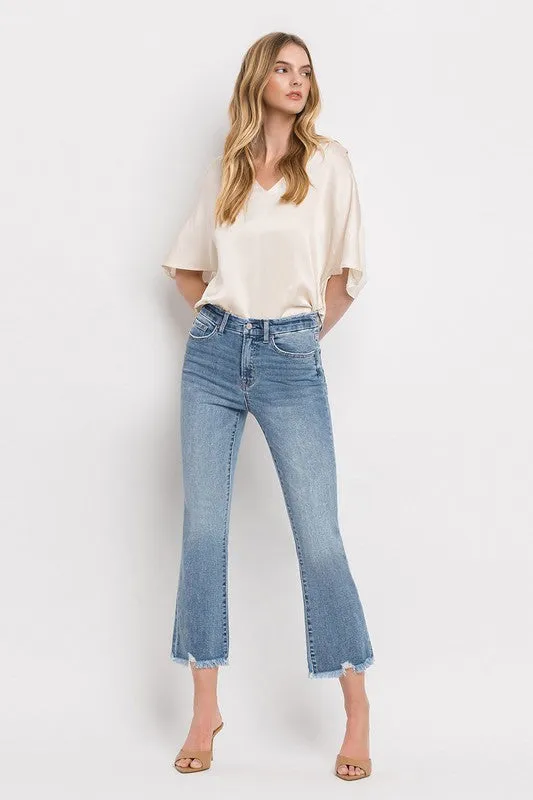 Vervet High Rise Crop Flare Jeans