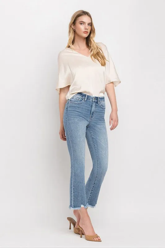 Vervet High Rise Crop Flare Jeans