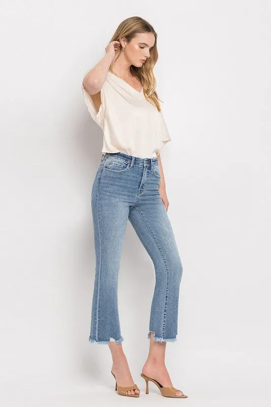 Vervet High Rise Crop Flare Jeans