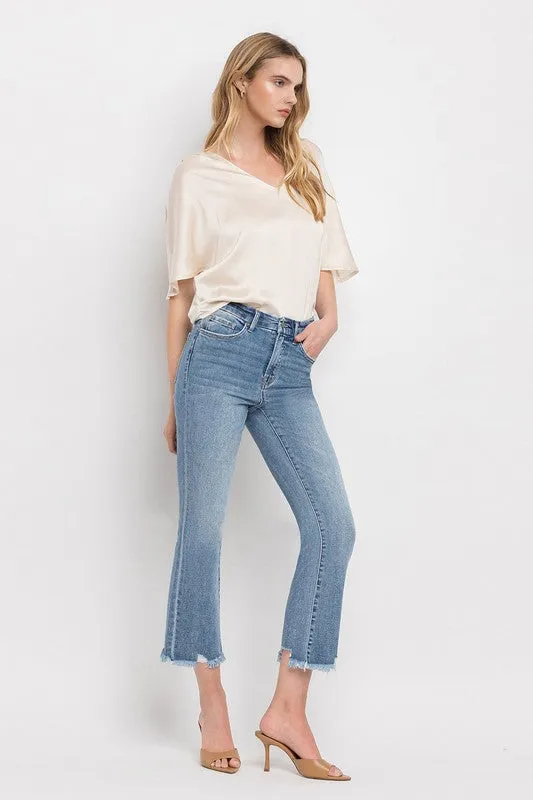 Vervet High Rise Crop Flare Jeans